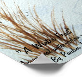 オリジナルアートかわいいフィールドマウス雪のシーン野生動物 ポスター (角)