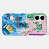 オリジナルアートの居心地の良い猫のケース Case-Mate iPhoneケース (裏面 (横))