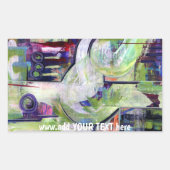 オリジナルアートカスタマイズ可能なシール 長方形シール (正面)