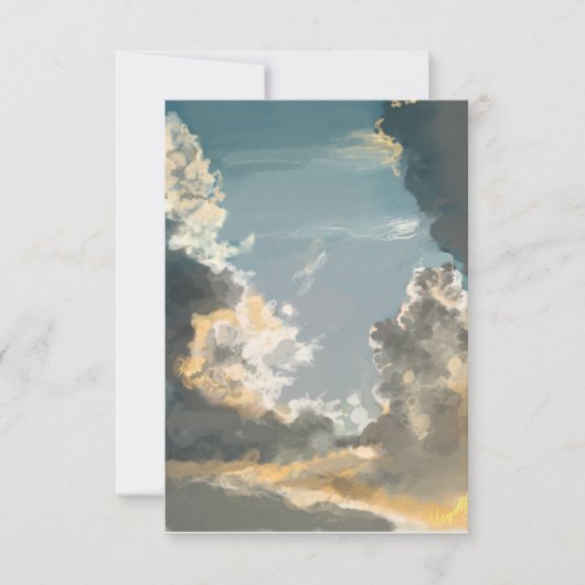 オリジナルアートカー感動的ド – by Shelley サンキューカード (正面)