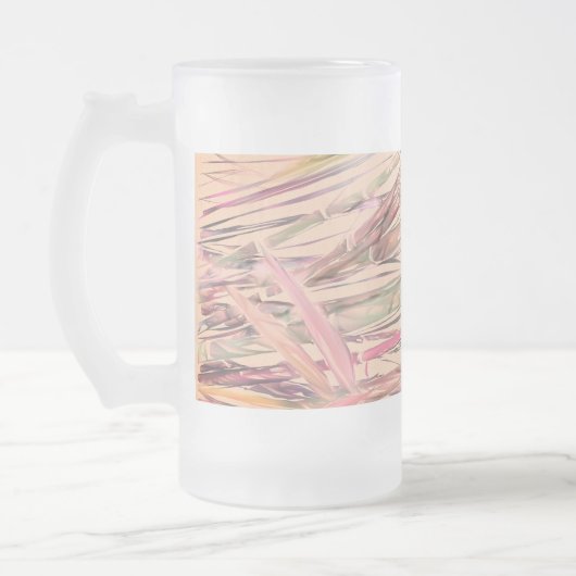 オリジナルアートデジタルウォーターカラー竹霜マグカップ フロストグラスビールジョッキ (左)