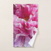 *~*オリジナルアートピンクピンクのフローラのAR1 バスタオルセット (ハンドタオル)