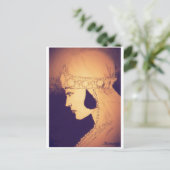 オリジナルアートポストカード – -1920の花嫁/ヴィンテージ琥珀 ポストカード (スタンド正面)