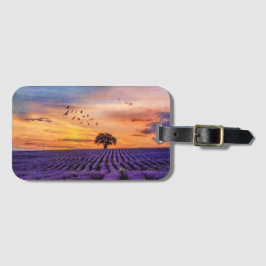 オリジナルアートローンツリー平和的な風景 ラゲッジタグ