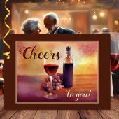 オリジナルアートワインをテーマにしたお祝いカード カード