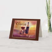 オリジナルアートワインをテーマにしたお祝いカード カード (正面)