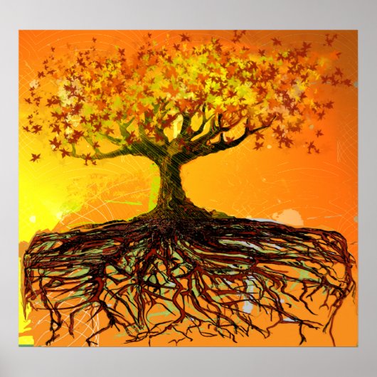 オリジナルアート動揺して – 根の木のポスター ポスター (正面)