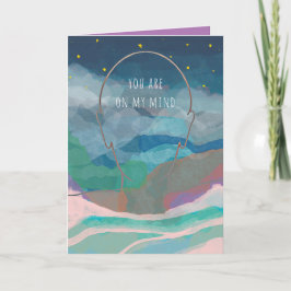 オリジナルアート私の心に浮かんでいる カード