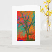 オリジナルアート空白のグリーティングカード秋木 カード (黄色い花)