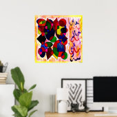 オリジナルアート絵画の混色抽象芸術 ポスター (ホームオフィス)
