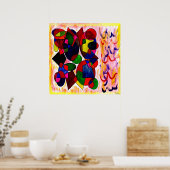 オリジナルアート絵画の混色抽象芸術 ポスター (キッチン)