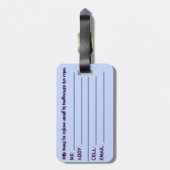 オリジナルアート： 「エニー、メニー、ミニー、モー…」 ラゲッジタグ (裏面縦)