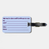 オリジナルアート： 「エニー、メニー、ミニー、モー…」 ラゲッジタグ (裏面横)