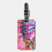 オリジナルアート：「ピンクで危険」 ラゲッジタグ (正面縦)