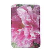 *~* オリジナルアート ピンク 牡丹 花 絵画 AR1 バスマット (正面縦)