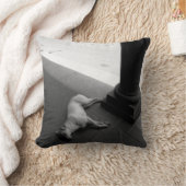 オリジナルアート：「日陰の静かな昼寝」 クッション (ブランケット)