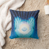 オリジナルアート – 癒しハンズネイビー クッション (ブランケット)