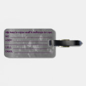 オリジナルアート：「高い羊さまよう」 ラゲッジタグ (裏面横)