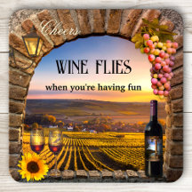 オリジナルイタリアンアートワインコースター