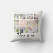 オリジナルイニシャル この素敵な写真たち コラージュ クッション (裏面)