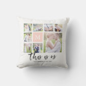 オリジナルイニシャル この素敵な写真たち コラージュ クッション (正面)