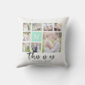 オリジナルイニシャル この素敵な写真たち コラージュ クッション (裏面)