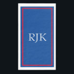 オリジナルイニシャル カスタム 赤 青 白 2023<br><div class="desc">イニシャルをカスタマイズできるモノグラム テンプレートでデザインしました！</div>