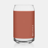 オリジナルイニシャル, モダンなテラコッタカラー ガラス缶 (右)