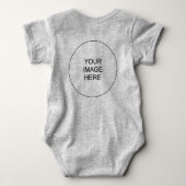 オリジナルイメージとテキストのベビー用両面プリント ベビーボディスーツ (裏面)