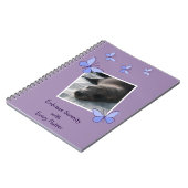 オリジナルイメージ ブルーバタフライ フラッター ジャーナリング ノートブック (左側)