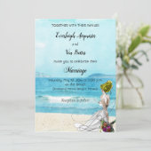 オリジナルイラストの目的地ウェディング招待状 招待状 (スタンド正面)