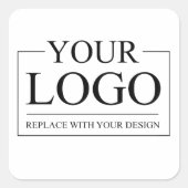 オリジナルウェディングカスタムアイデア ロゴを追加 スクエアシール (正面)