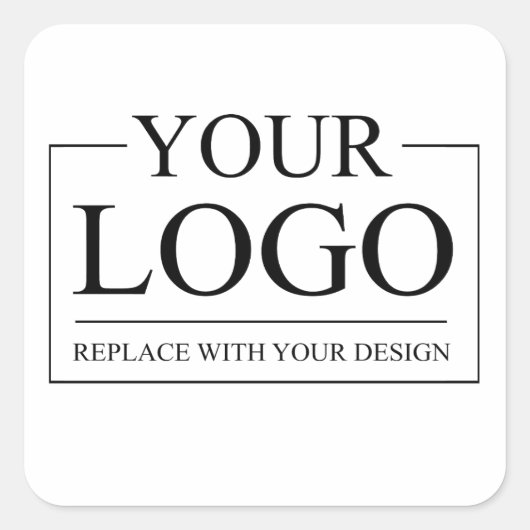 オリジナルウェディングカスタムアイデア ロゴを追加 スクエアシール (正面)