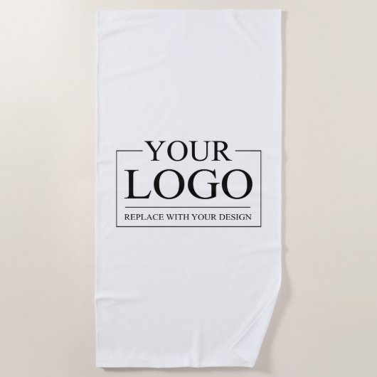 オリジナルウェディングカスタムアイデア ロゴを追加 ビーチタオル (正面)