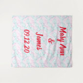 オリジナルウェディングバックドロップ葉の模様 タペストリー (正面(横))