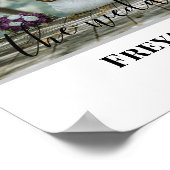 オリジナルウェディングフォト 現代のカリグラフィー ポスター (角)