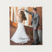 オリジナルウェディングメモリーテペストリーカスタム写真付き タペストリー (正面)