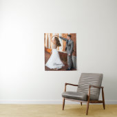 オリジナルウェディングメモリーテペストリーカスタム写真付き タペストリー (インサイチュ)