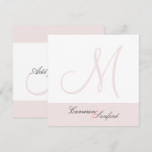 オリジナルウェディング招待状 モノグラム 招待状 (正面/裏面)