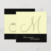 オリジナルウェディング招待状 モノグラム 招待状 (正面/裏面)