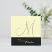 オリジナルウェディング招待状 モノグラム 招待状 (スタンド正面)