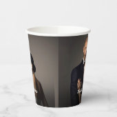 オリジナルウェディング 新婦と新郎の写真 紙コップ (左)