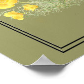 オリジナルウォーターカラーカリフォルニアウイルオス&メス ポスター (角)