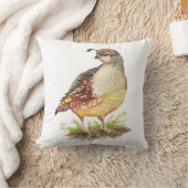 オリジナルウォーターカラーカリフォルニアウイルガーデンバード クッション (ブランケット)