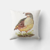 オリジナルウォーターカラーカリフォルニアウイルガーデンバード クッション (裏面)