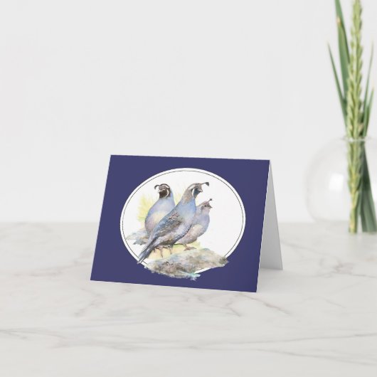 オリジナルウォーターカラーカリフォルニアウズルバード カード (正面)