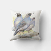 オリジナルウォーターカラーカリフォルニアウズルバード クッション (裏面)