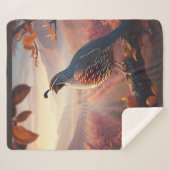 オリジナルウォーターカラーカリフォルニアウズルバード シェルパブランケット (正面(横))