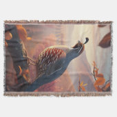 オリジナルウォーターカラーカリフォルニアウズルバード スローブランケット (正面)