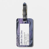オリジナルウォーターカラークロウレイヴン絵画ズ ラゲッジタグ (裏面縦)